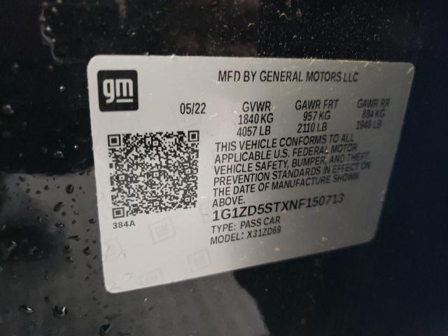 2022 CHEVROLET MALIBU LT 1G1ZD5STXNF150713