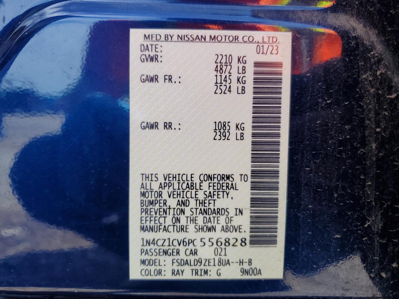 1N4CZ1CV6PC556828 2023 Nissan Leaf Sv Plus