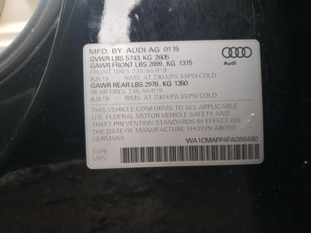 2015 Audi Q5 Tdi Premium Plus VIN: WA1CMAFP4FA088480 Lot: 54055054