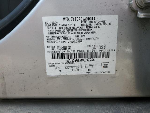 2021 FORD ECOSPORT S MAJ3S2GE5MC397266