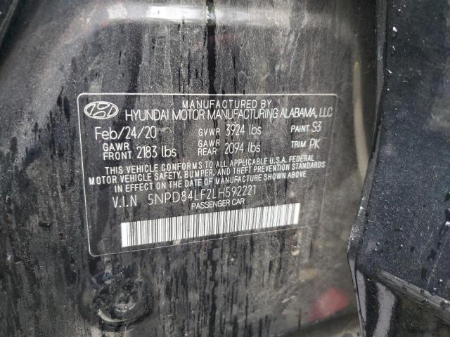 5NPD84LF2LH592221 2020 HYUNDAI ELANTRA - Image 12