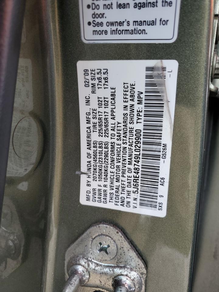5J6RE48749L029900 2009 Honda Cr-V Exl