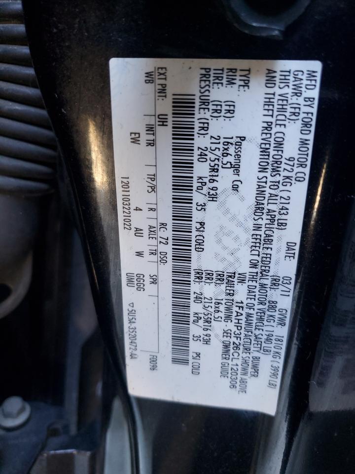 1FAHP3F26CL120306 2012 Ford Focus Se