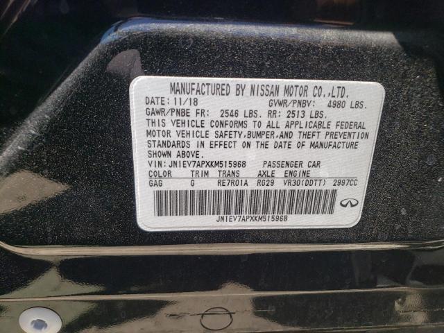 2019 Infiniti Q50 Luxe VIN: JN1EV7APXKM515968 Lot: 56997904