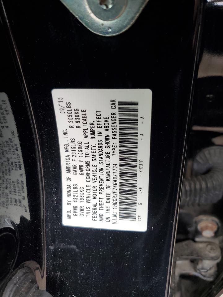 1HGCR2F74GA021734 2016 Honda Accord Ex