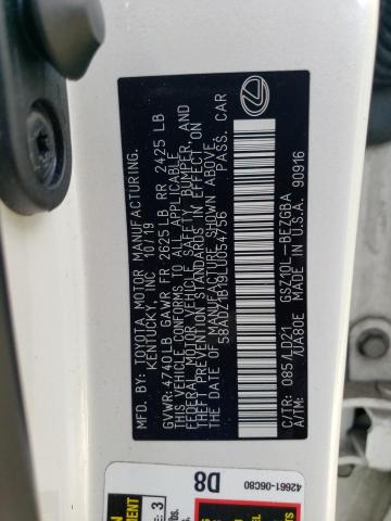 2020 Lexus Es 350 VIN: 58ADZ1B19LU054756 Lot: 56366334