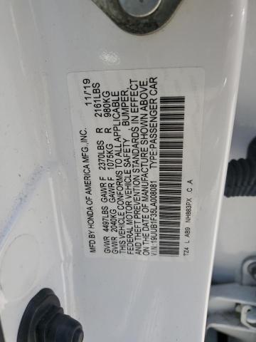 2020 Acura Tlx VIN: 19UUB1F35LA008081 Lot: 56895994