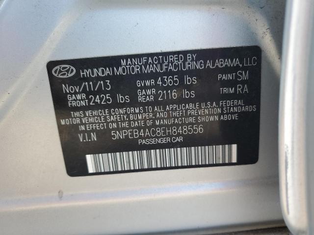 2014 Hyundai Sonata Gls VIN: 5NPEB4AC8EH848556 Lot: 55538884