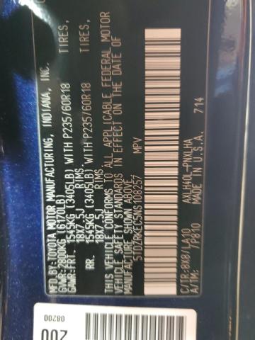 2022 Toyota Sienna Limited VIN: 5TDZRKEC5NS108257 Lot: 56240694