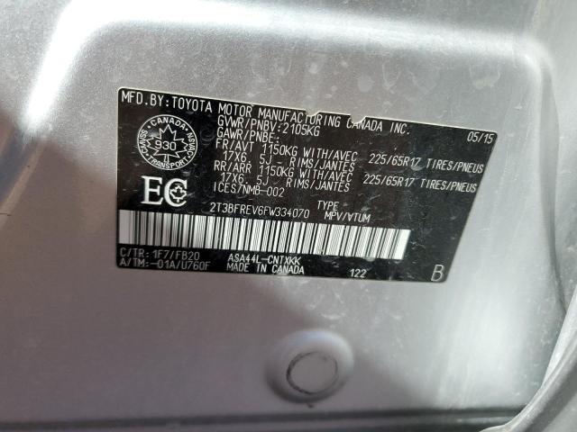 2T3BFREV6FW334070 2015 TOYOTA RAV4