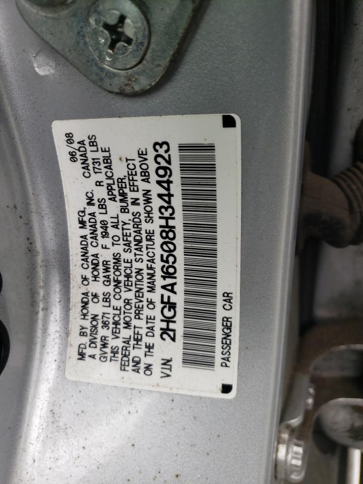 2HGFA16508H344923 2008 Honda Civic Lx