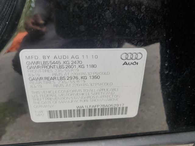 2011 Audi Q5 Premium Plus VIN: WA1LFAFP7BA052917 Lot: 55111594