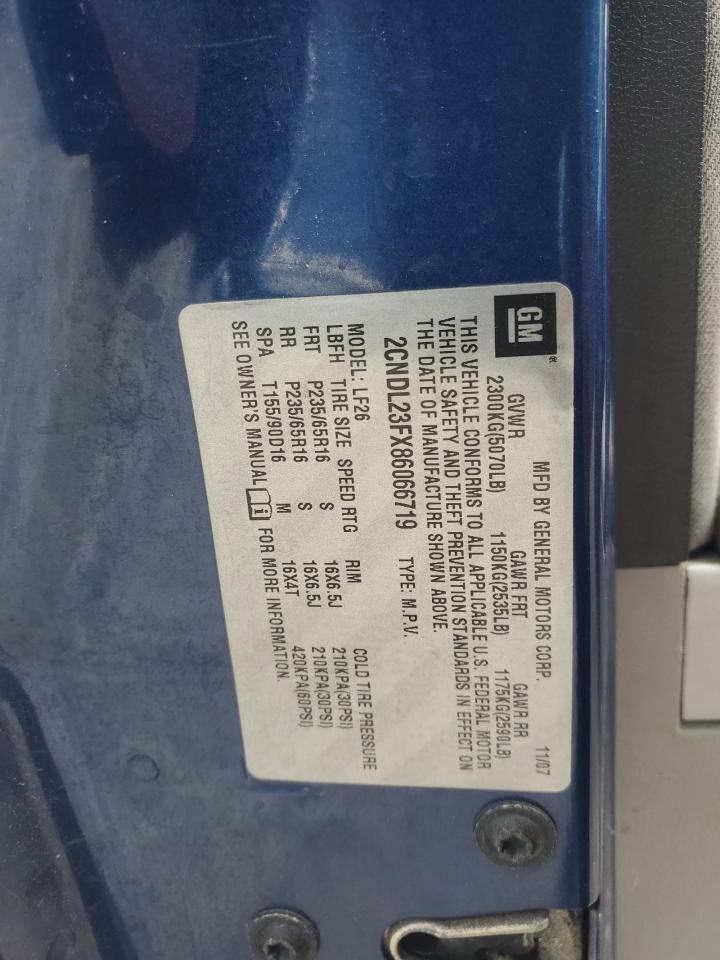 2CNDL23FX86066719 2008 Chevrolet Equinox Ls