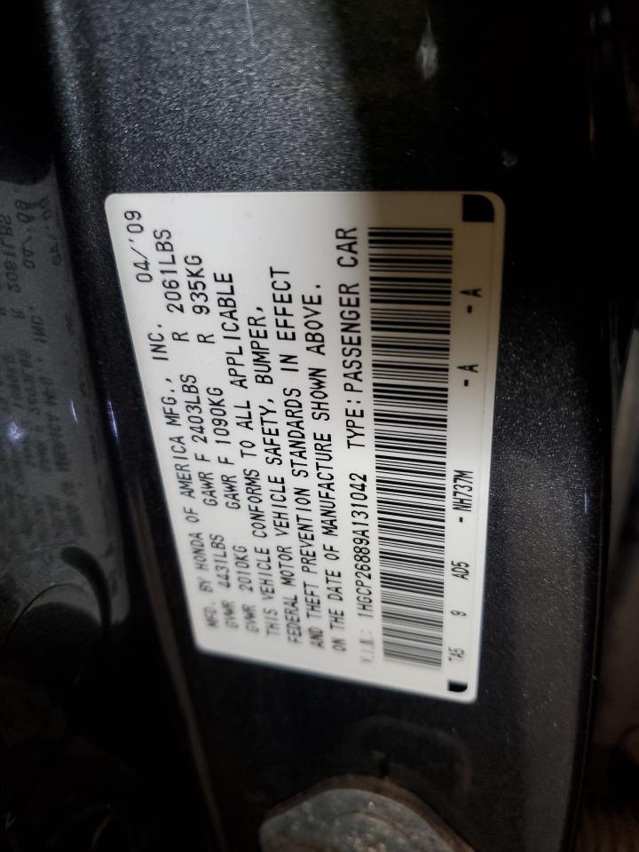 1HGCP26889A131042 2009 Honda Accord Exl