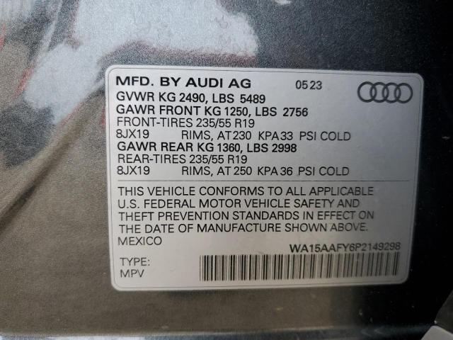 VIN WA15AAFY6P2149298 2023 Audi Q5, Sportback Prm P... no.14