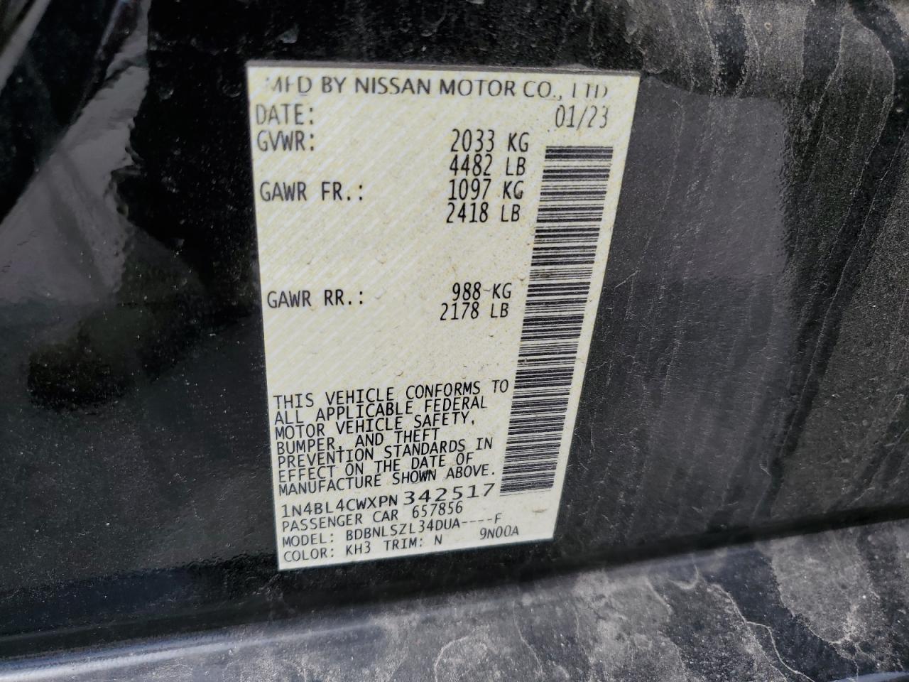 1N4BL4CWXPN342517 2023 Nissan Altima Sr