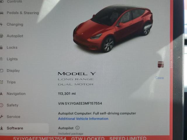 2021 Tesla Model Y VIN: 5YJYGAEE3MF157554 Lot: 54353364