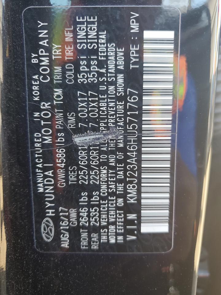 KM8J23A46HU571767 2017 Hyundai Tucson Se