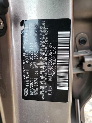 2012 Hyundai Accent Gls VIN: KMHCT4AE5CU067627 Lot: 55096324