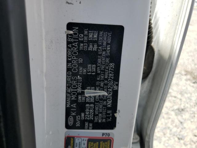 2016 Kia Soul VIN: KNDJN2A21G7287738 Lot: 55722324