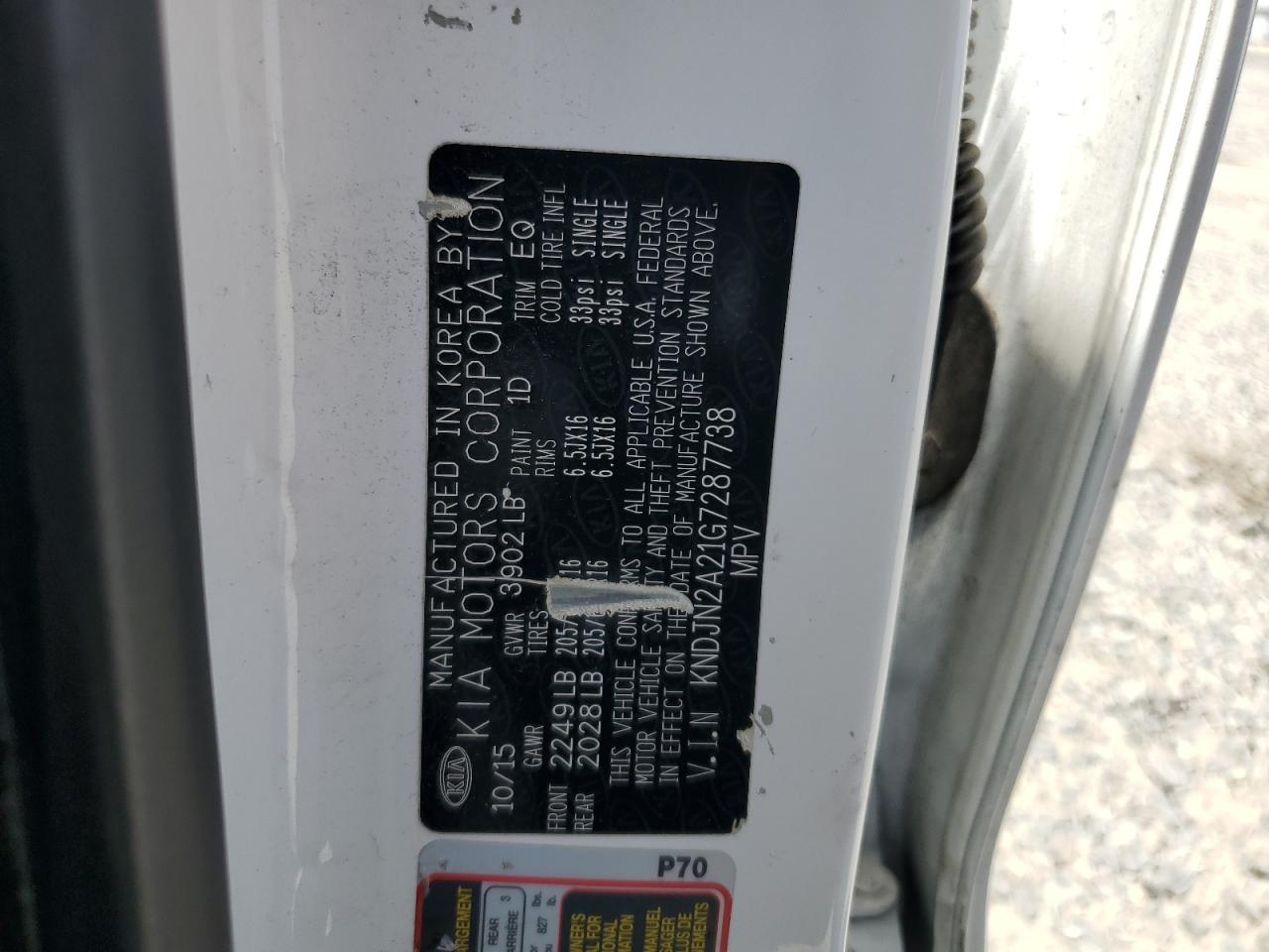 KNDJN2A21G7287738 2016 Kia Soul