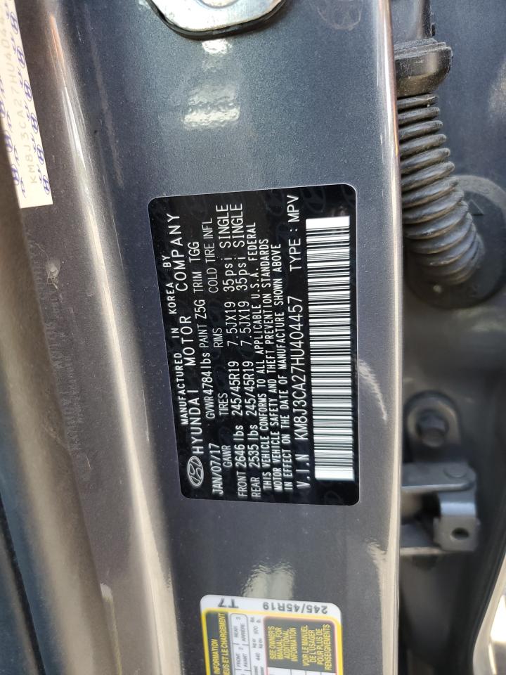 KM8J3CA27HU404457 2017 Hyundai Tucson Limited