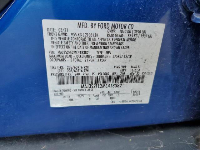 2021 Ford Ecosport S VIN: MAJ3S2FE2MC418382 Lot: 54972754