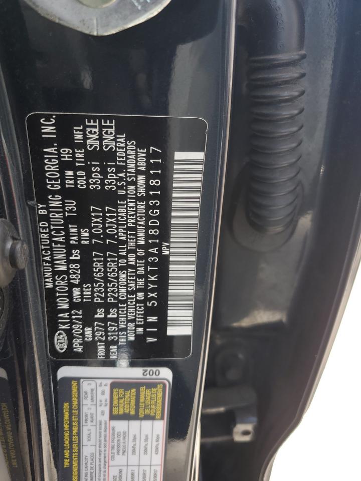 5XYKT3A18DG318117 2013 Kia Sorento Lx