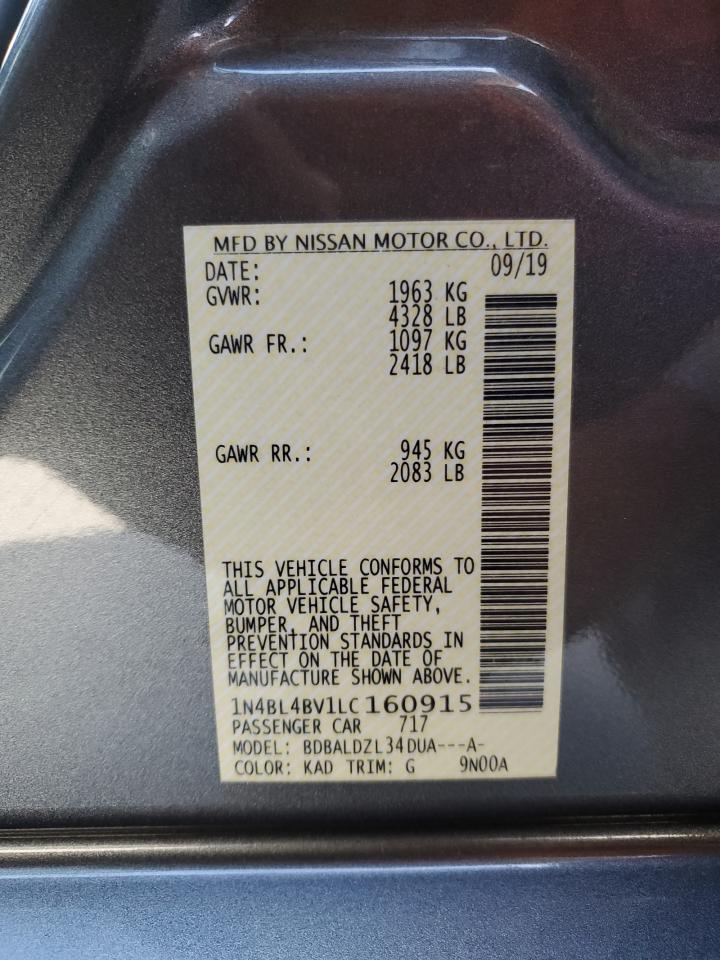 1N4BL4BV1LC160915 2020 Nissan Altima S