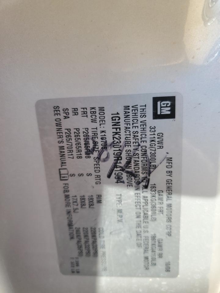 1GNFK23019R141994 2009 Chevrolet Tahoe K1500 Lt