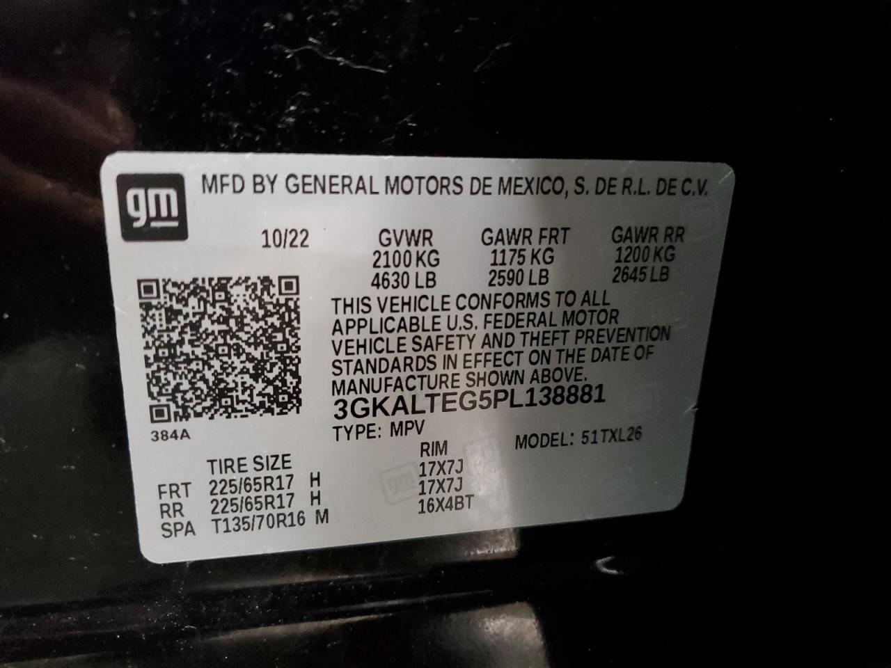 3GKALTEG5PL138881 2023 GMC Terrain Sle