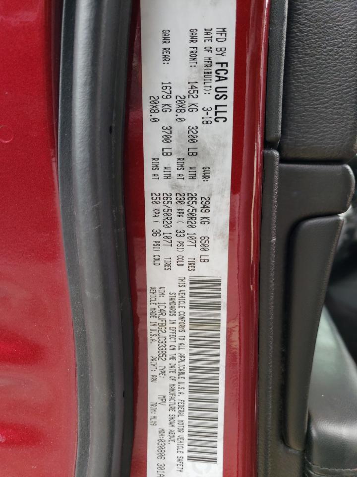 1C4RJFBG2JC333852 2018 Jeep Grand Cherokee Limited