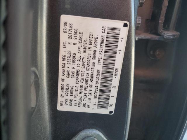 2009 Honda Accord Lxp VIN: 1HGCP26419A002685 Lot: 55071024