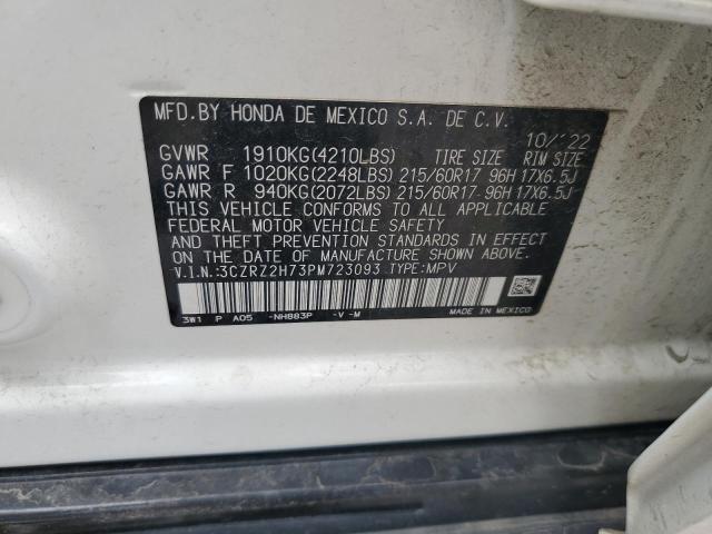 2023 Honda Hr-V Exl VIN: 3CZRZ2H73PM723093 Lot: 53994464