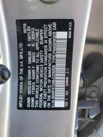 2018 Honda Civic Sport VIN: SHHFK7G49JU230529 Lot: 54826974