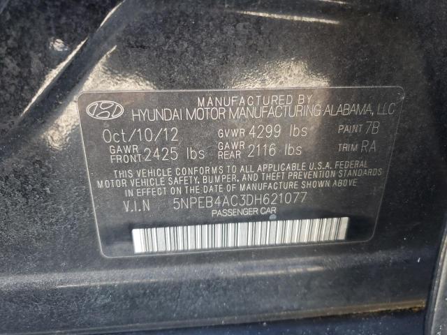 2013 Hyundai Sonata Gls VIN: 5NPEB4AC3DH621077 Lot: 56852754