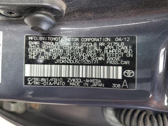 2012 Toyota Prius VIN: JTDKN3DU5C1535171 Lot: 54094844