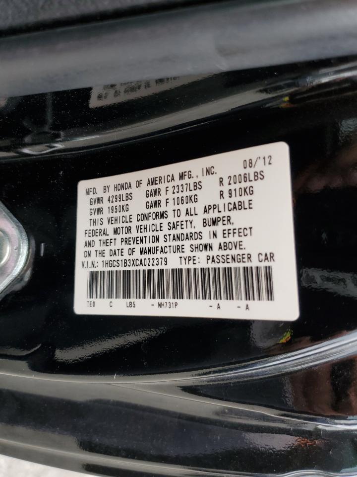 1HGCS1B3XCA022379 2012 Honda Accord Lx