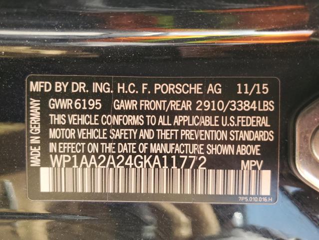 2016 PORSCHE CAYENNE - WP1AA2A24GKA11772