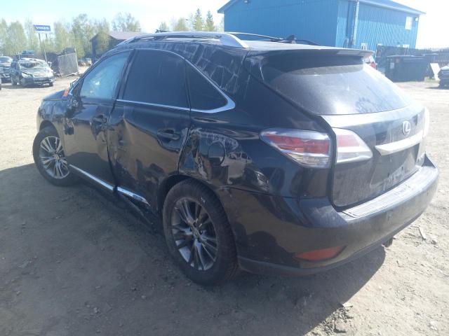 LEXUS RX 450 2013 black 4dr spor hybrid engine JTJBC1BA9D2060863 photo #3