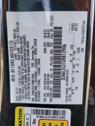 2013 Lincoln Mkz Hybrid VIN: 3LN6L2LU1DR812906 Lot: 54637864