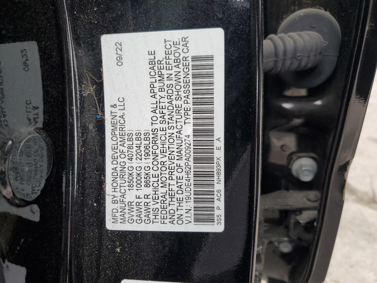 2023 Acura Integra A-Spec Tech vin: 19UDE4H62PA009274