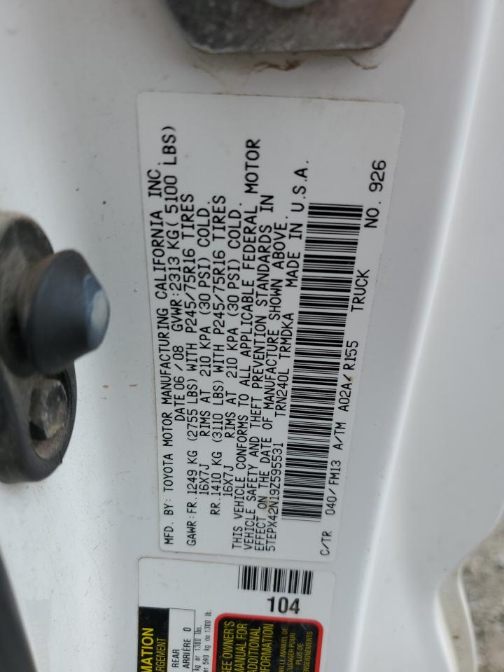 5TEPX42N19Z595531 2009 Toyota Tacoma