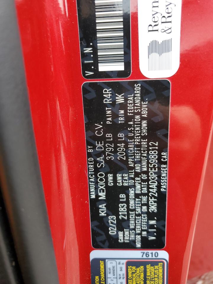 3KPF24AD3PE598812 2023 Kia Forte Lx