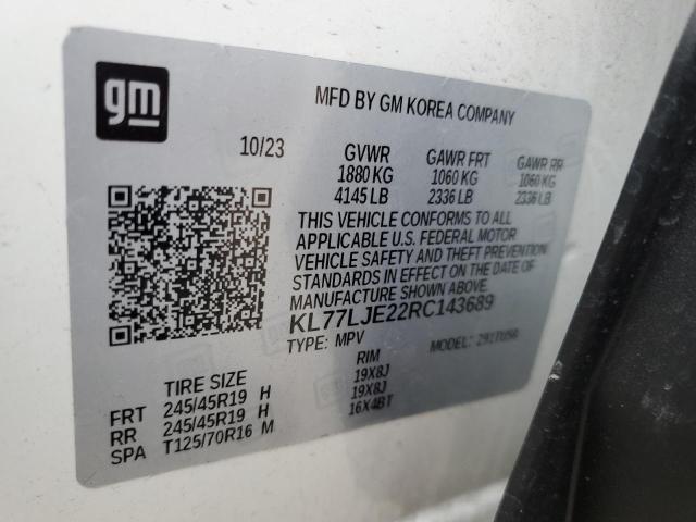 2024 CHEVROLET TRAX 2RS - KL77LJE22RC143689