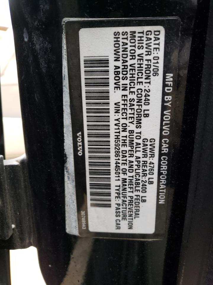 YV1TH592861445011 2006 Volvo S80 2.5T