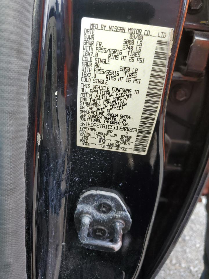 5N1ED28T81C518003 2001 Nissan Xterra Xe