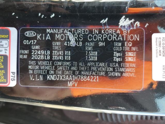 2017 Kia Soul ! VIN: KNDJX3AA1H7884221 Lot: 55085834