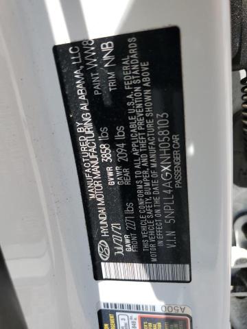 2022 Hyundai Elantra Se VIN: 5NPLL4AGXNH058103 Lot: 56347824