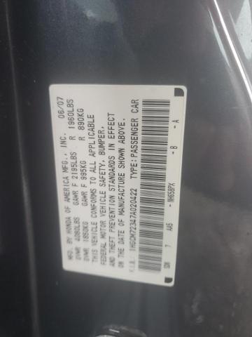 2007 Honda Accord Lx VIN: 1HGCM72347A020422 Lot: 53563634